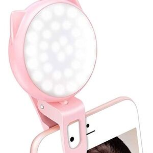 Pink Selfie Ring Light for Smartphones